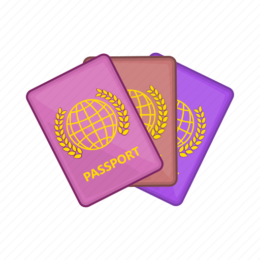 Cartoon, identify, legal, pass, passport, tourism, travel icon - Download on Iconfinder