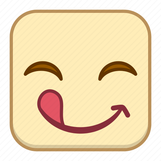 Emoji, emotion, expression, face, licking, smile icon - Download on Iconfinder
