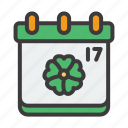 irish, clover, celebration, shamrock, calendar, date, event, st patrick