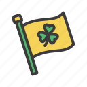 irish, clover, celebration, shamrock, flag, decoraction, st patrick