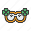 irish, clover, celebration, shamrock, glasses, decoration, st patrick 