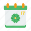 irish, clover, celebration, shamrock, calendar, date, event, st patrick 