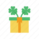 irish, clover, celebration, shamrock, gift, box, package, st patrick