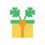 irish, clover, celebration, shamrock, gift, box, package, st patrick 