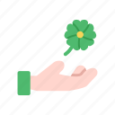 irish, clover, celebration, shamrock, hand, care, leaf, st patrick