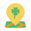 irish, clover, celebration, shamrock, location, map, pin, st patrick 
