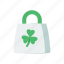 irish, clover, celebration, shamrock, sale, shopping, bag, st patrick 