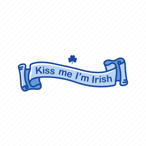 Banner, feast, irish, kiss me, kiss me i'm irish, signage, st.patrick day icon - Download on Iconfinder