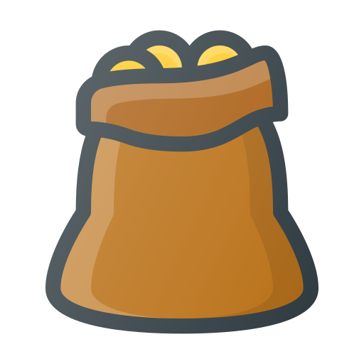 Bag, coins, gold, treasure icon - Free download