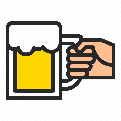 Alcohol, bar, beer, beer mug, cheering, drink, party icon - Download on Iconfinder
