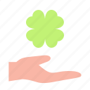 clover, hand, irish, ireland