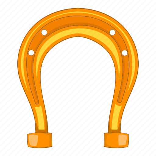 Cartoon, gold, horseshoe, object icon - Download on Iconfinder