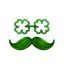 clover, glasses, and, green, mustache 