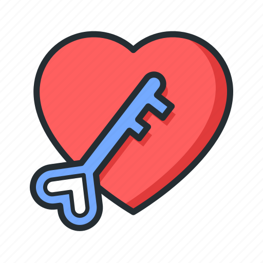 Love, romance, relationships, key to the heart icon - Download on Iconfinder