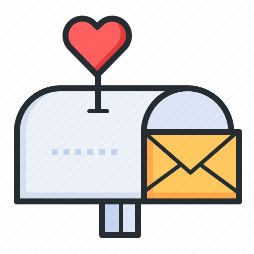 Mailbox, romance, valentine, letter icon - Download on Iconfinder