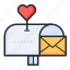 mailbox, romance, valentine, letter 