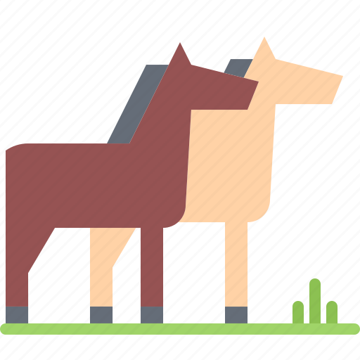 Horse, grass, walk, stable, ranch icon - Download on Iconfinder