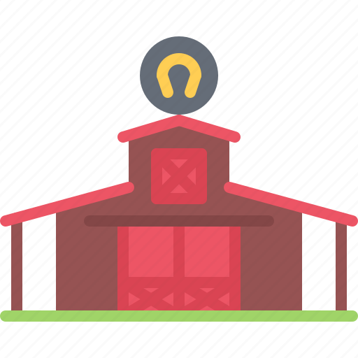 Building, stall, signboard, horseshoe, stable, ranch icon - Download on Iconfinder