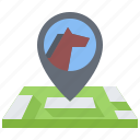 horse, pin, location, map, stable, ranch