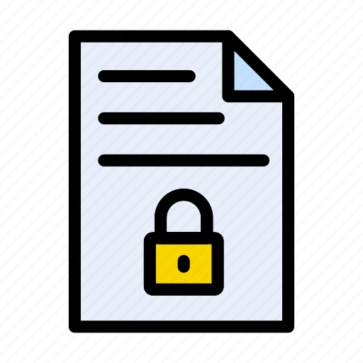 Document, file, private, protection, secure icon - Download on Iconfinder