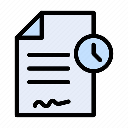 Contract, deadline, document, file, time icon - Download on Iconfinder