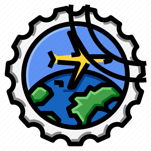 Airplane, grunge, stamp, travel icon - Download on Iconfinder