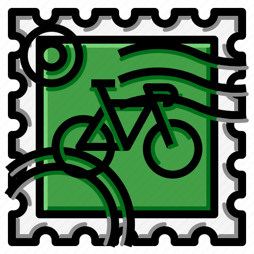 Bicycle, grunge, square, stamp icon - Download on Iconfinder