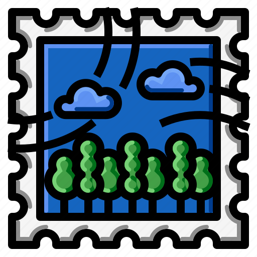 Forest, grunge, square, stamp icon - Download on Iconfinder