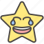 emoji, emotion, funny, laugh, smiley, star 