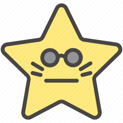 Bored, emoji, emotion, face, neutral, star, sunglasses icon - Download on Iconfinder