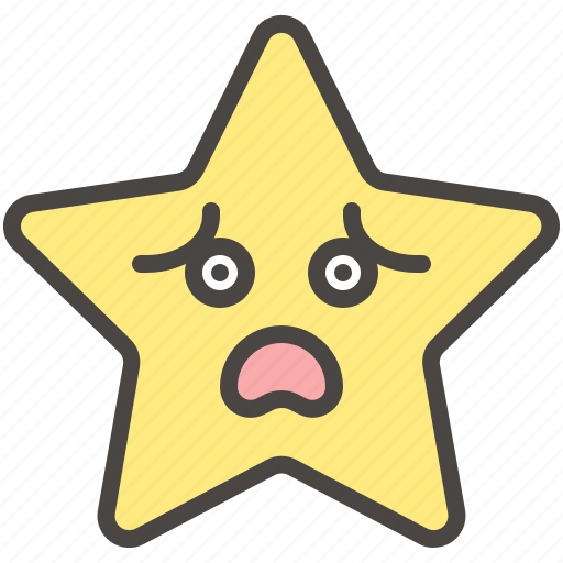 Anxious, emoji, emotion, star, tired, weary icon - Download on Iconfinder