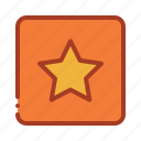 badge, box, square, star