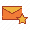 email, mail, message, star, envelope