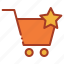 cart, star, store, trolley, shopping 