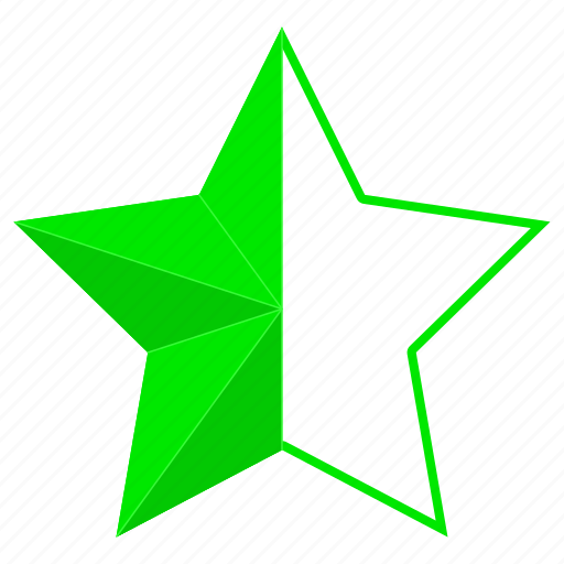 Green, half, rating, star icon - Download on Iconfinder