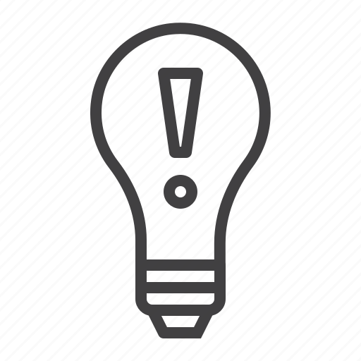 Idea, lightbulb, lamp, exclamation icon - Download on Iconfinder