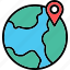 global location, location, map pin, world map, global earth, navigation pin 
