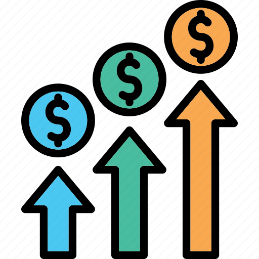 Dollar growth chart, chart, graph, growth, increase, analytics, revenue icon - Download on Iconfinder