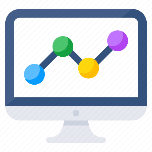 Online chart, online graph, online data analytics, infographic, statistics icon - Download on Iconfinder