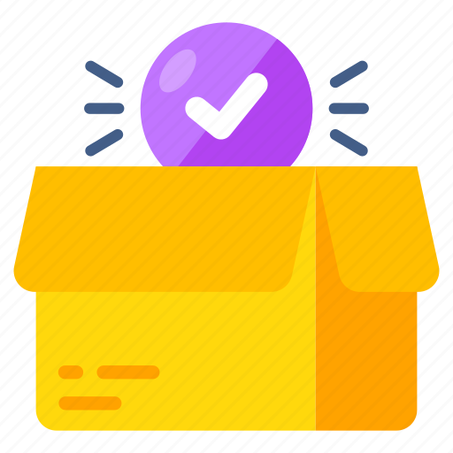Verified package, verified parcel, approved package, approved parcel, verified logistic icon - Download on Iconfinder