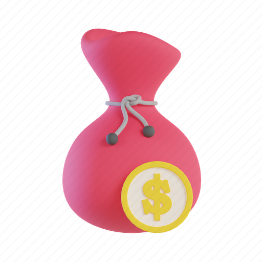 Bag, coin, business, currency, ecommerce, finance, money 3D illustration - Download on Iconfinder