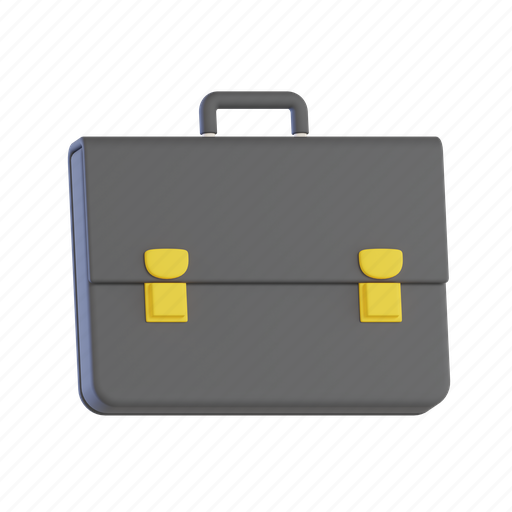 Briefcase, case, business, work, suitcase, office, bag 3D illustration - Download on Iconfinder