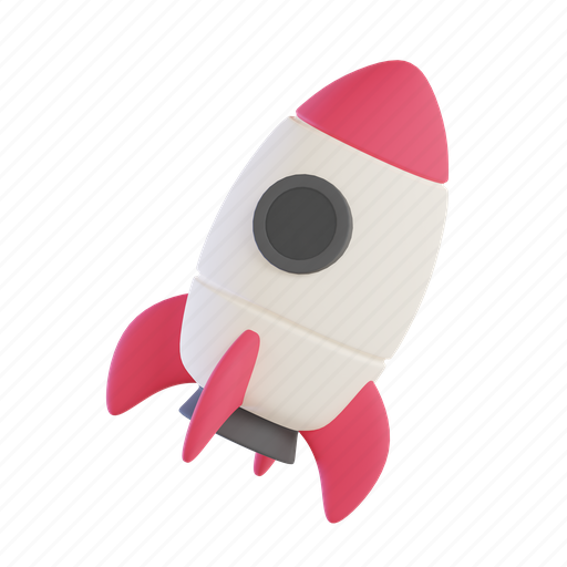 Rocket, space, spaceship, universe, launch, astronomy, startup 3D illustration - Download on Iconfinder