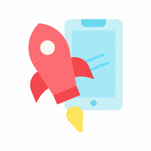 - mobile startup, rocket, startup, online startup, business, launch, spaceship icon - Download on Iconfinder