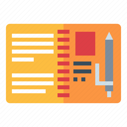Diary, material, notebook, office, school, writing icon - Download on Iconfinder