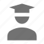 avatar, graduate, police officer, policeman, student 
