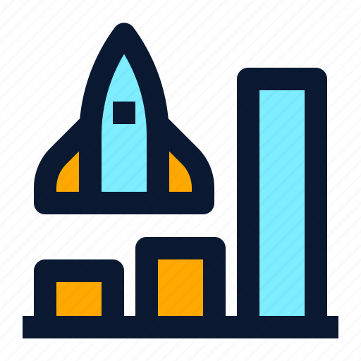 Startup, business, analytics, chart, rocket icon - Download on Iconfinder
