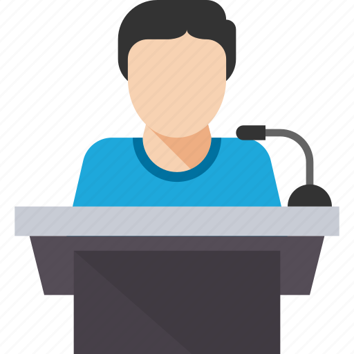 Business, conference, meeting, podium, presentation, speak, speech icon - Download on Iconfinder