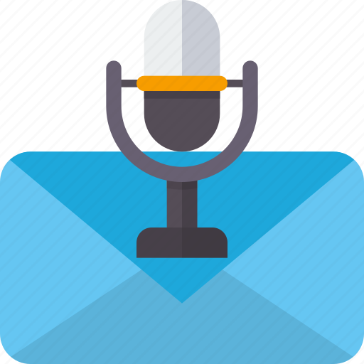 Audio, email, envelope, letter, mail, message, voice icon - Download on Iconfinder