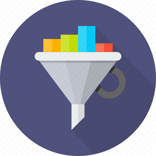 Convertion, exchange, filter, funnel, graph, optimization, ratio icon - Download on Iconfinder